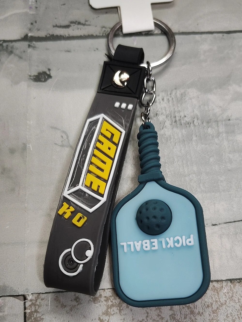 Pickleball Paddle Keychain - Multiple Colors  Paddle & Ball Keyring